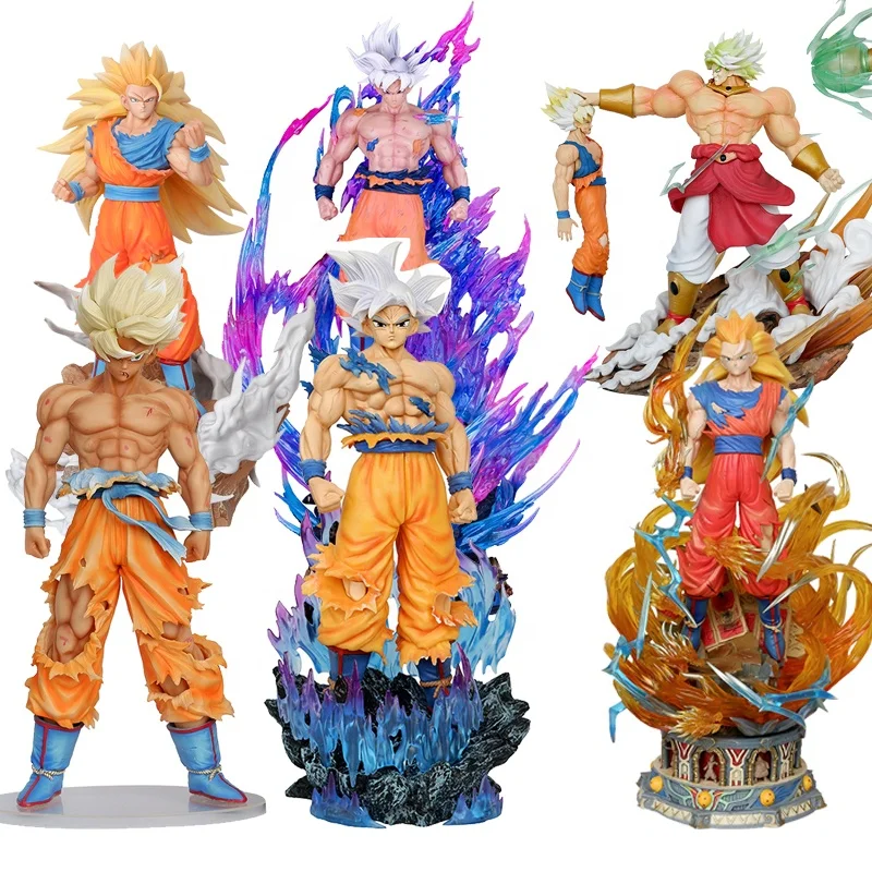 Figura de acción de Dragon Ball LG Vegeta VS Son Goku, modelo luminoso