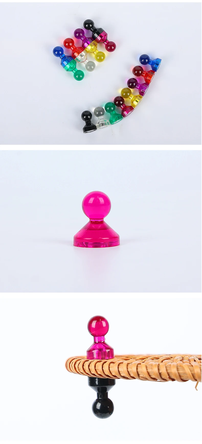 Wholesale Colorfu Office Magnets White Board Map Magnetic Push Pins ...