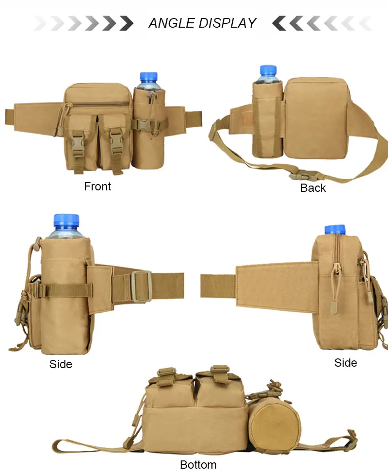 2022 Alibaba Factory Hot Sale Men Fanny Packs Bumbag Hip Belt Pouch Bag Tactical Waist Pack Bag for Hiking Climbing Outdoor