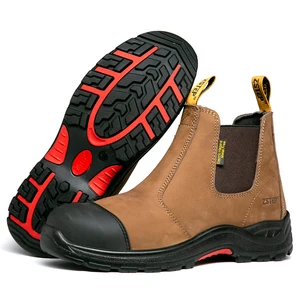 Safety Boots for Men Work Boots Safety Shoes Nubuck Leather Upper Outsole Classic Leather Boots