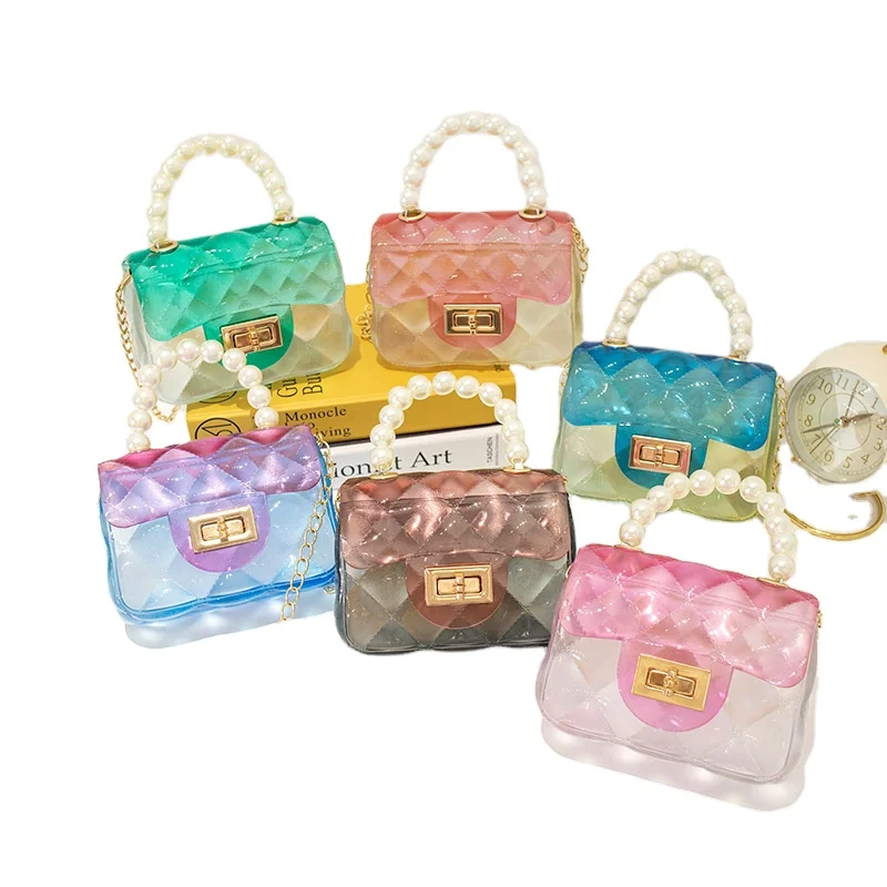 2020 PVC Handbags Mini Jelly Bag Linger Chain Bags Children Small