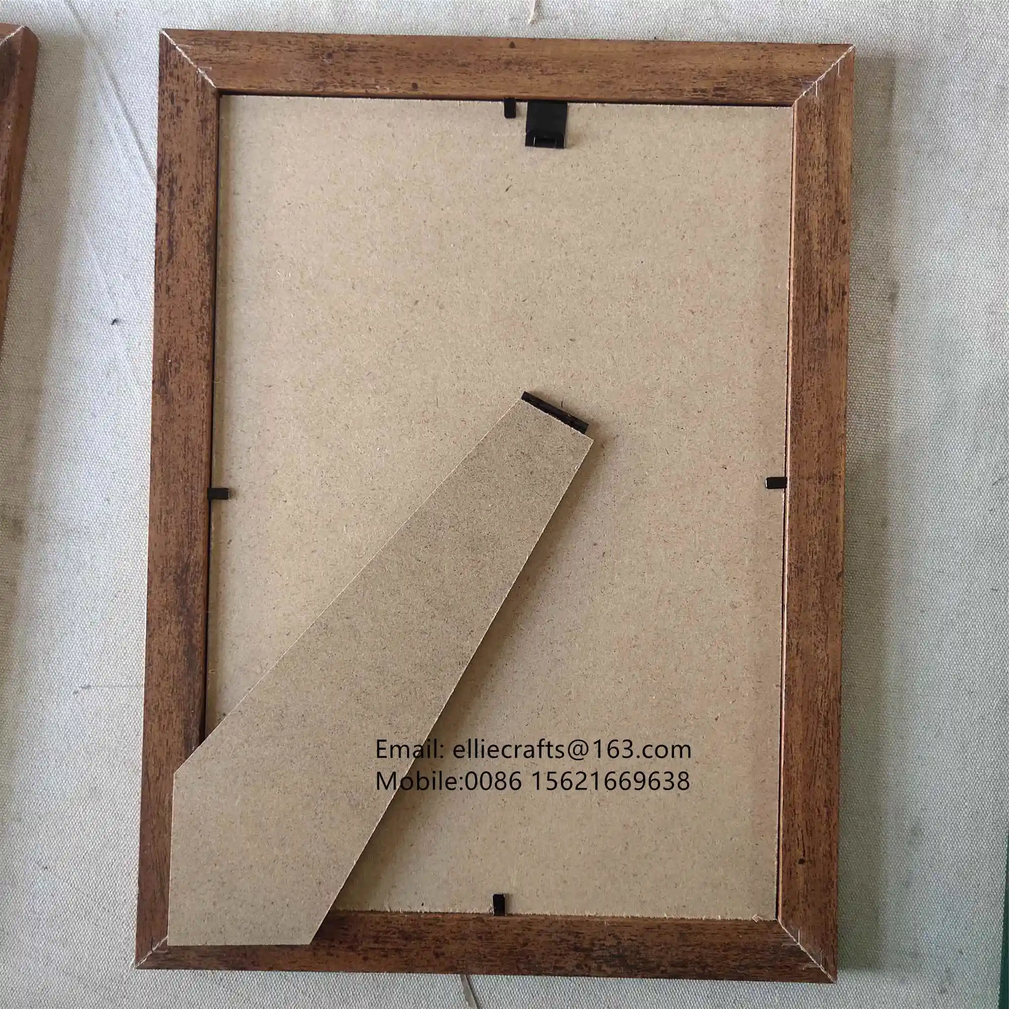 Wholesale Brown Wooden Photo Picture Frames Various Sizes 13x18 18x24 20x25 20x30 24x30 30x40 40x50 40x60 UV Printing
