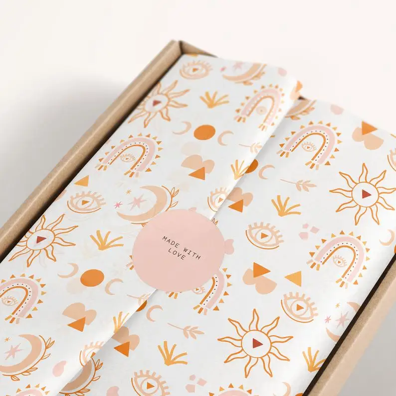 Bulk Customized Printed Company Logo Decorative Patterned Clothing T-shirt Wrapping Tissue Paper