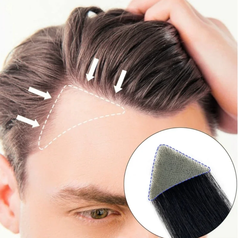 Sideburns Hairline Toupee Mens Toupee Human Hair Men Wig Hair Toupee  Invisible Hair Patch