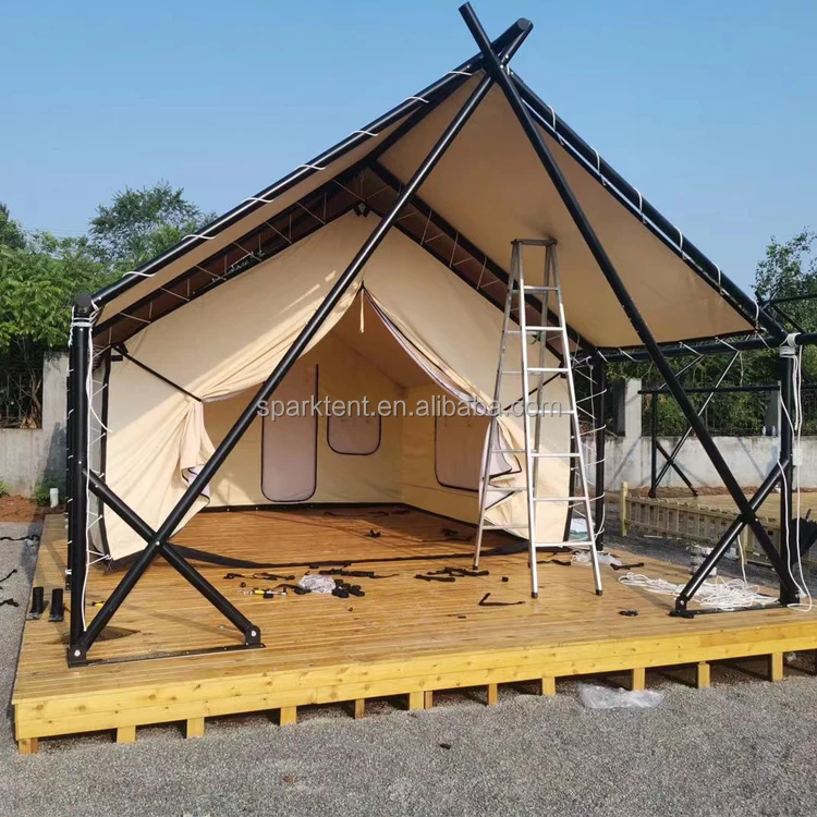 Outdoor Luxury Hotel Small Canvas Glamping Safari Lodge Tent Canvas ...