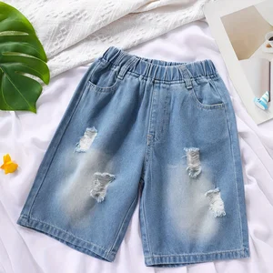 Custom Boys' Distressed Denim Shorts  Bulk Order,7-Day Sample | In-Stock at Overseas Warehouse| Clearance Discount Price