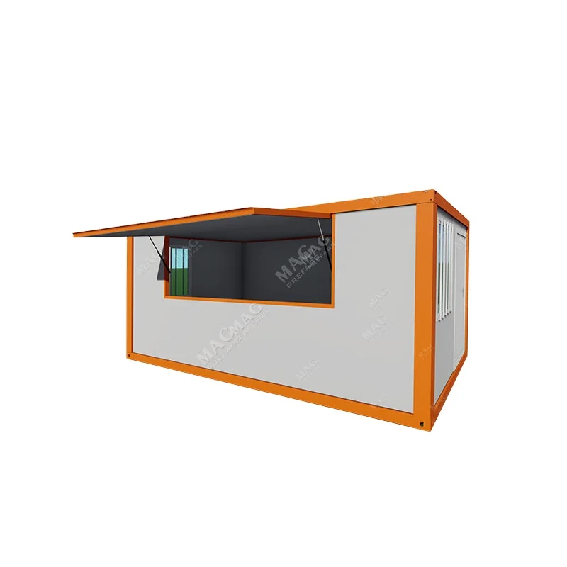 Z Type Flat Pack Folding Container House Prefabricated  Cafe Container Kiosk Shop