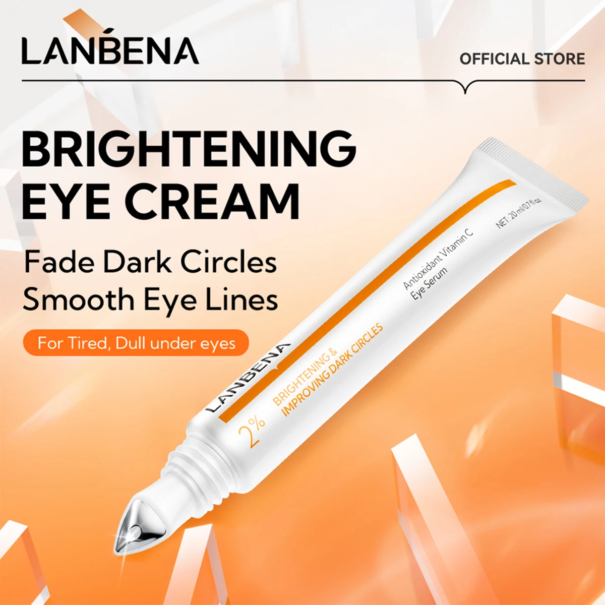 Lanbena Hot Sales VC Eye Facial Serum Nourishing Moisturizing Vitamin C Eye Serum for Women factory