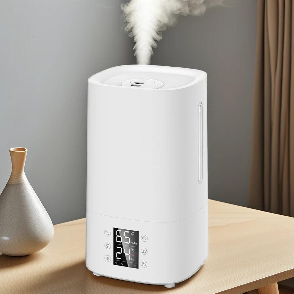 RUNAL 4L Smart Ultrasonic Air Humidifier Alexa Wifi Function App Control Cool Warm Mist Remote Control for Home Bedroom Electric