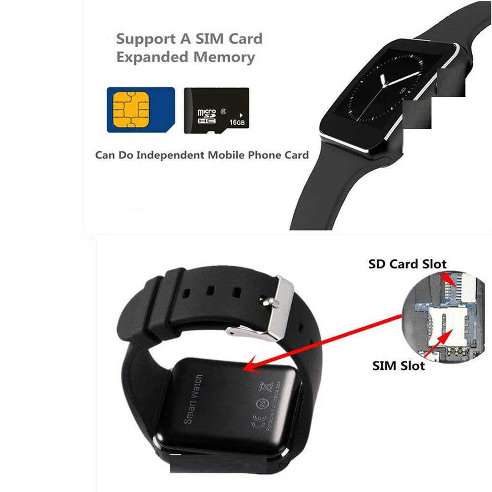 X6 Smartwatch Unisex Smart Watch with Camera Android Support