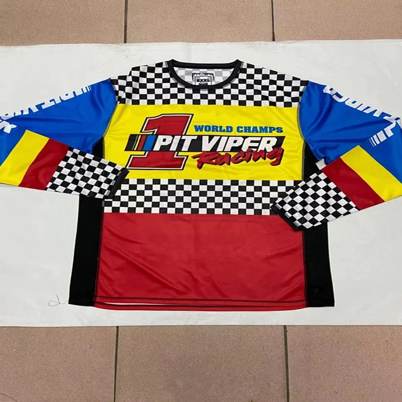 Мужская футболка для мотокросса с камуфляжным принтом