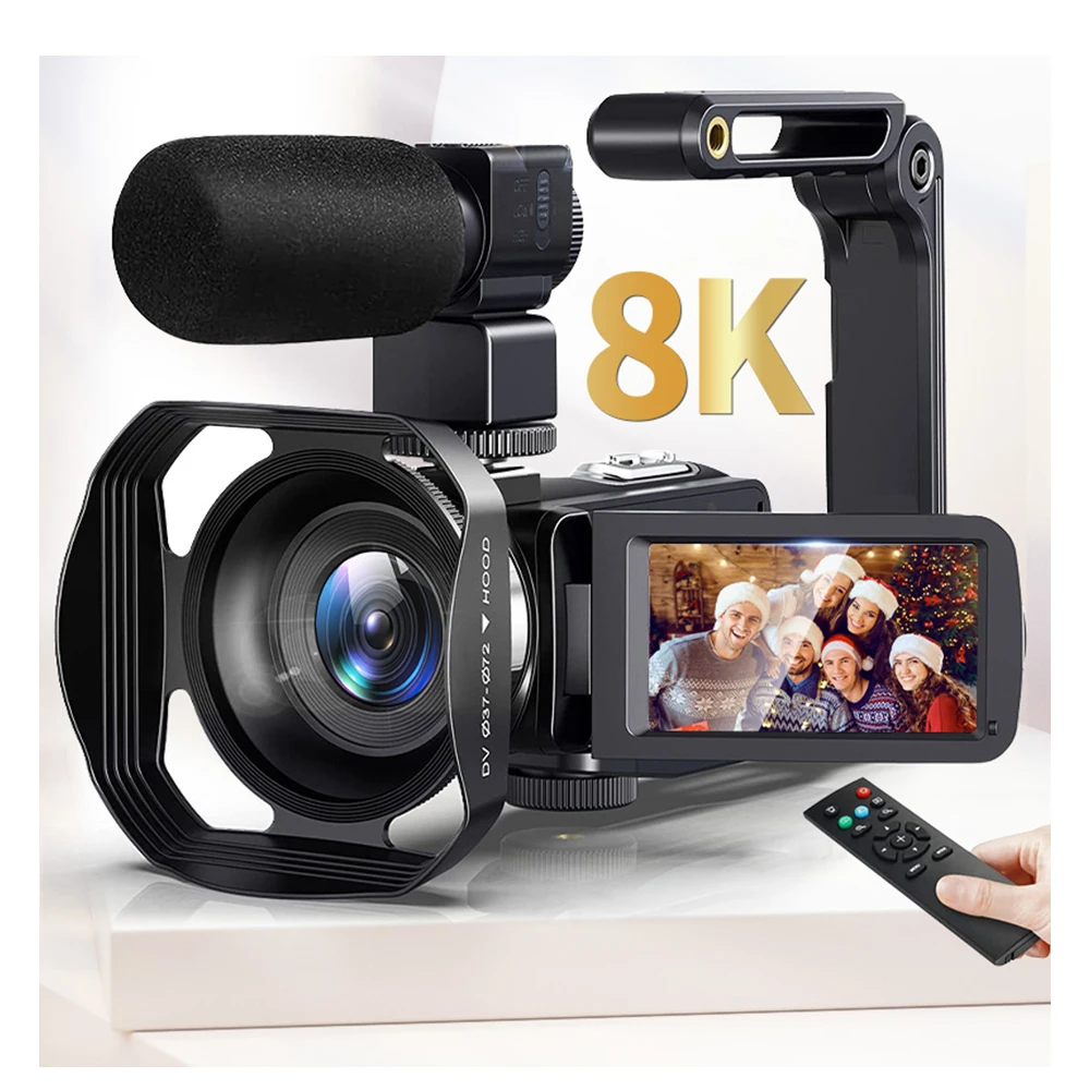 8K Digital Super Mini Camera with Case - Compact DSLR Camcorder