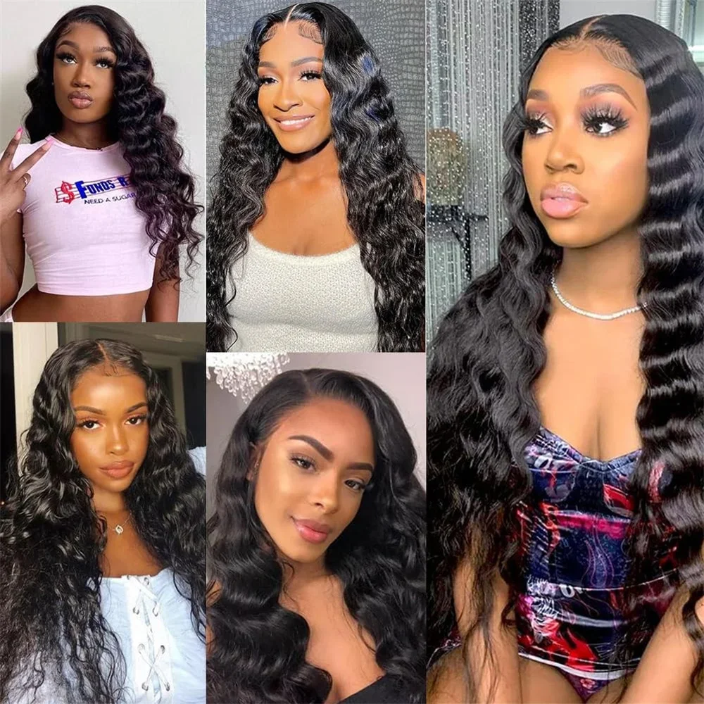 Human Hair Weave Bundle Deep Wave Brazilian Hair Extensions_voghion.com