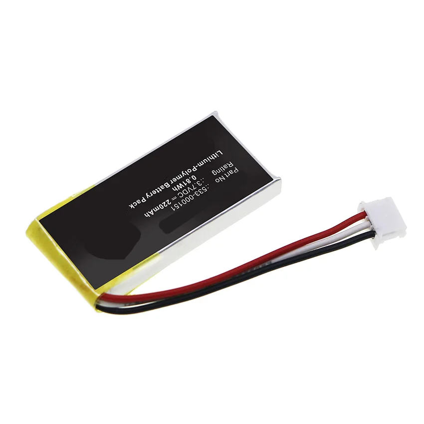 Batteria Li-Po 3.7V 230mAh Per Logitech 1311, 533-000069, AHB521630PJT-01 - Foto 5