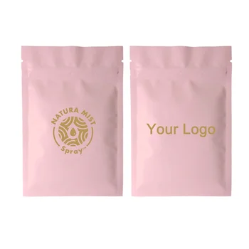 Custom Logo Printing Sealable Flat Ziplock Edible Foil Mylar Bags Biodegradable Smell Proof Flexible Sachet Packaging