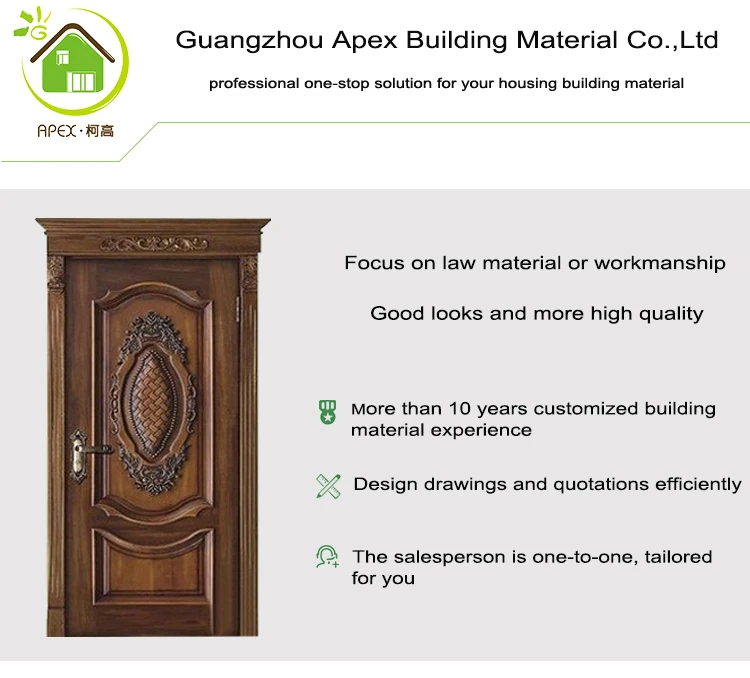 Retro Style Bedroom Door - Antique Carved Wooden Doors