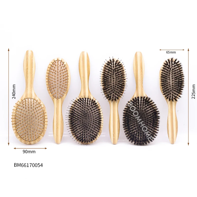 High Quality Wooden Boar Bristle Custom Hair Brush Factory Directly Paddle Detangling Hair