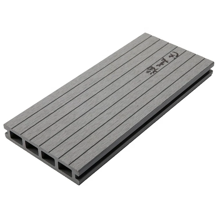 20ft Container 3D Deep Embossing Double Sided Wood Plastic Composite Patio Deck Tiles Flooring