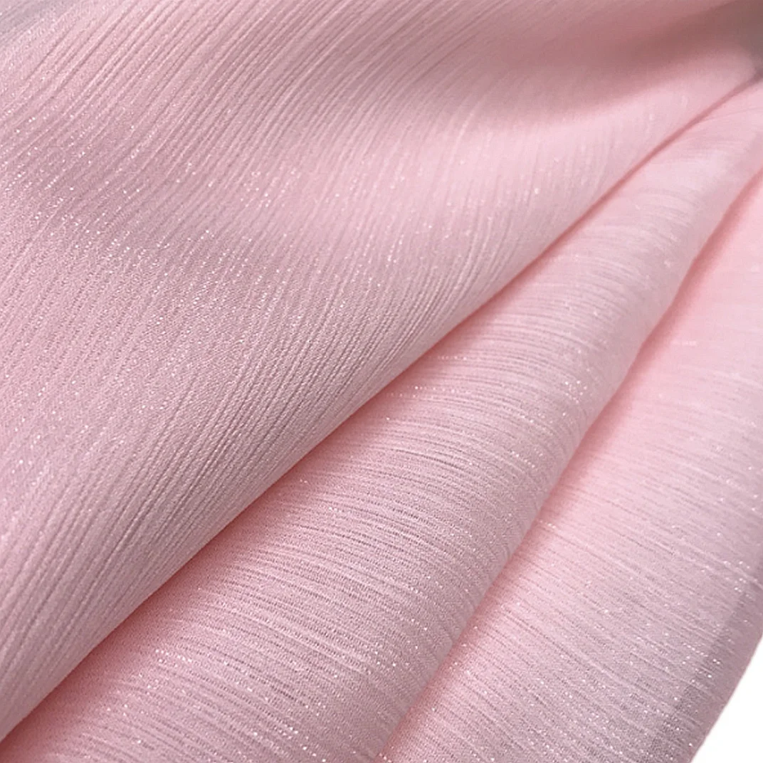 Glitter Chiffon Crinkle Fabric
