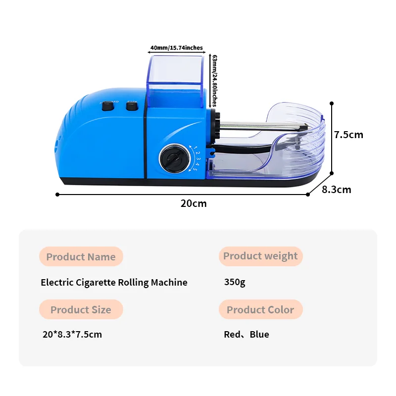 household small electric cigarette making machine automatic Powermatic 2 Single Box Single Box 1/2W x 4D x 3.8H (without the tray attached) NEWTRY Cigarette Rolling Machine, Electric