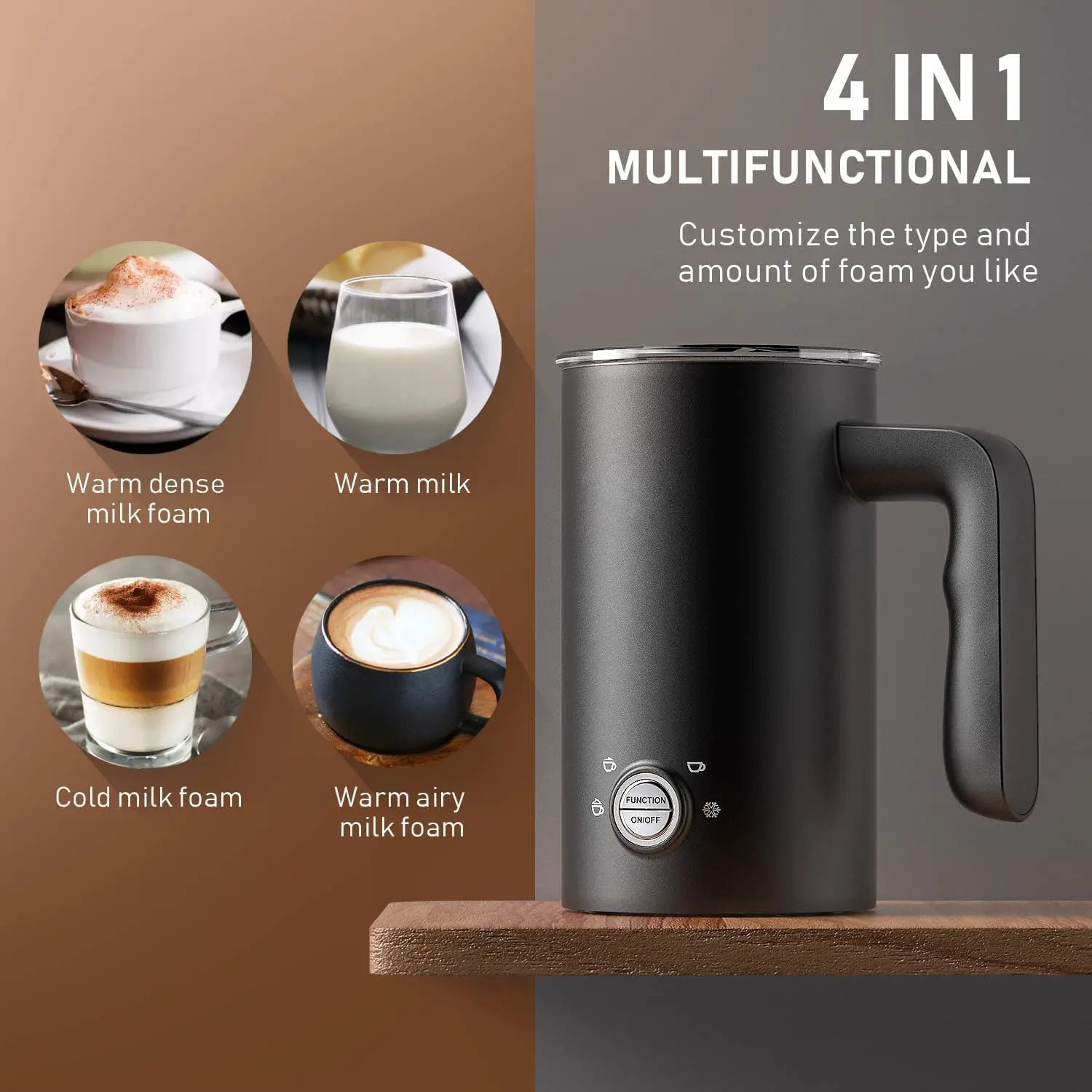 4in1 Machine Warm Think Warm/no Foam Cold Foam Coffee Latte