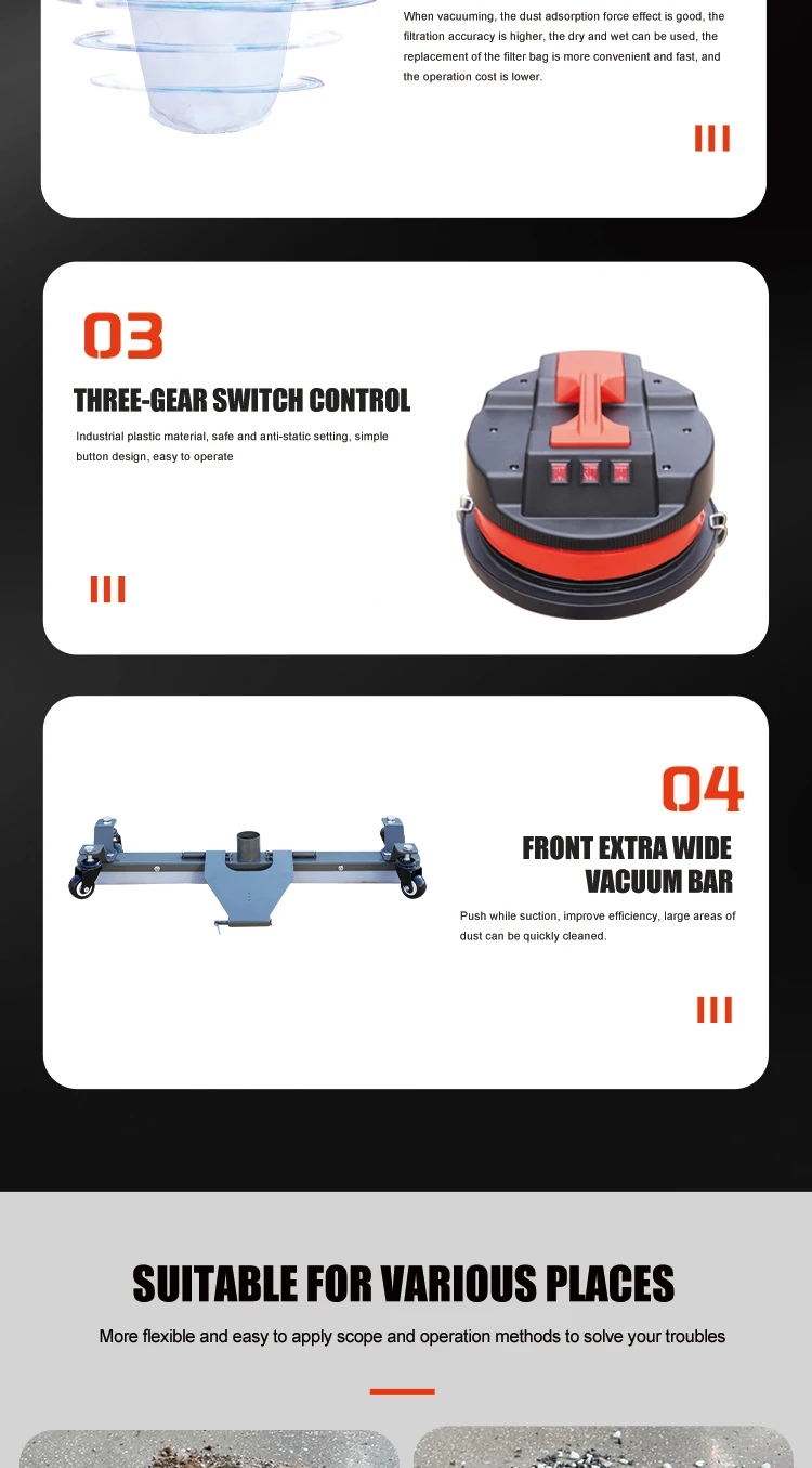 Boshuo dépoussiéreur commercial sec et humide à double usage haute puissance ventilateur à cinq brosses aspirateur industriel