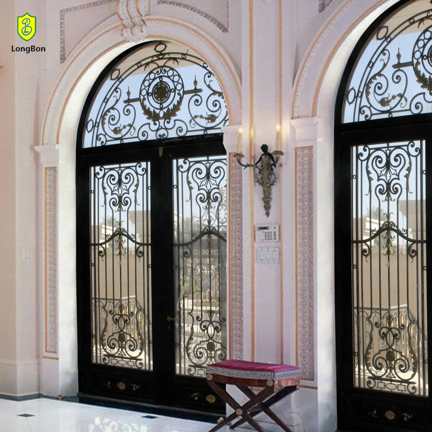 Luxury Design Wrought Iron Windows and Doors Design for Home
