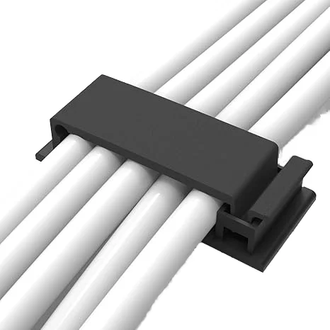 3M Rectangular Self-Adhesive Wire Rope Clip Cord Organizer Nylon 66 Black/White Buckle Cable Management Clips