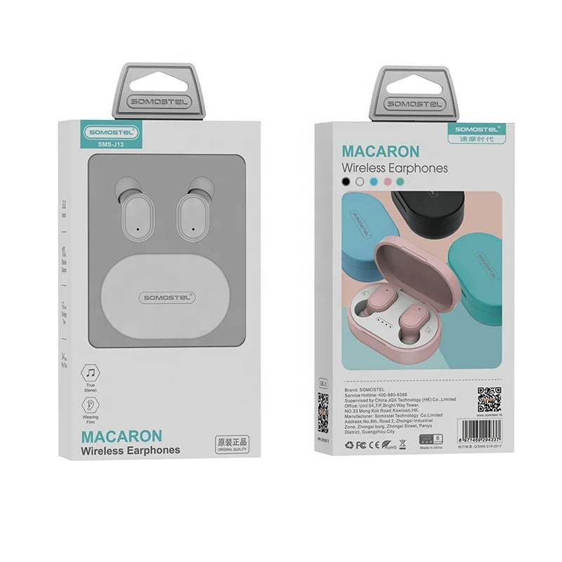 SOMOSTEL J13 Wireless Earphones 15m Work Distance, 4hrs Play Time