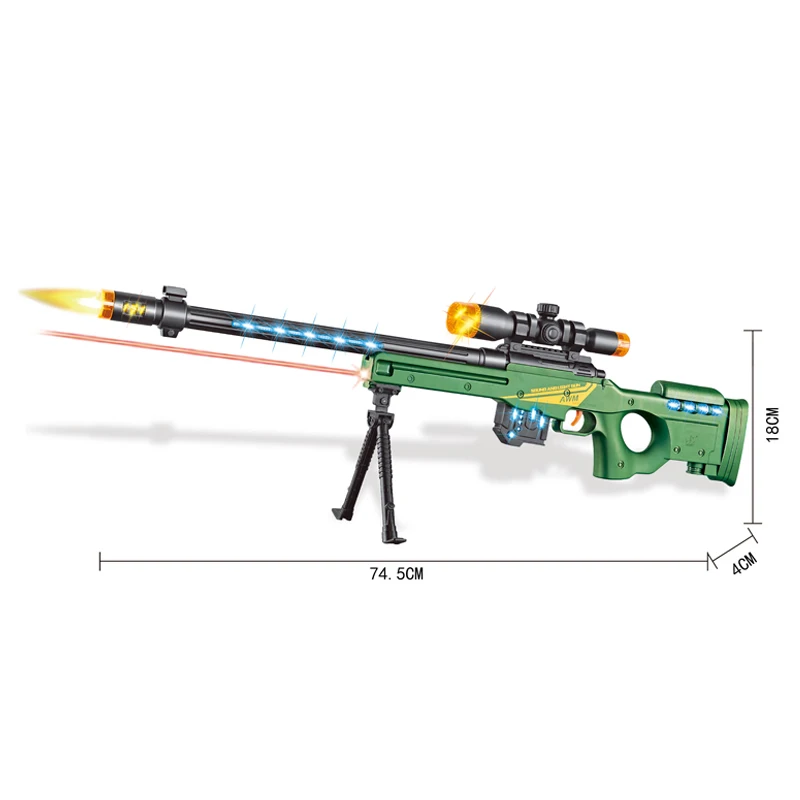 QS Popular Electric Vibration Infrared AWM Sniper Gun Toys