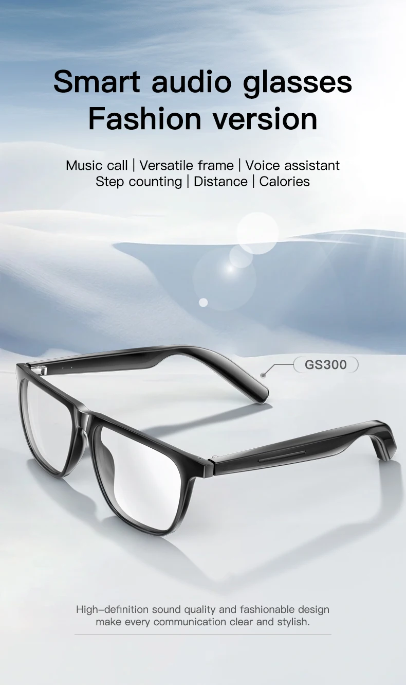 Welcome OEM Order, Factory Whole Selling 2025 Gs300 Smart Sunglasses For Men Women Music Switching Bt Call Step Count Wireless Sport Glasses Smart Wearable Headset - Buy Gs300 Smart Glasses Smart Music Glasses sports Wireless Glasses