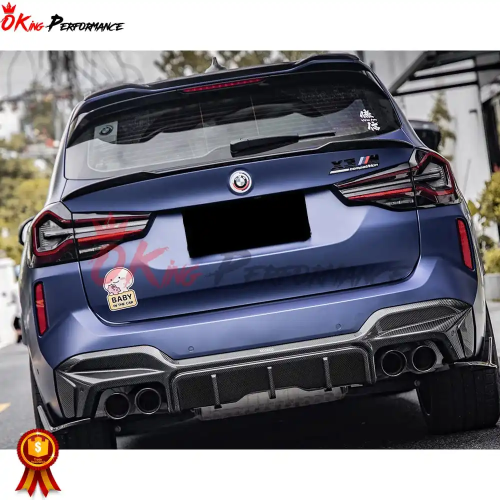 Sq Style Dry Carbon Fiber Rear Spoiler Wing For Bmw F97 X3m Lci 2019