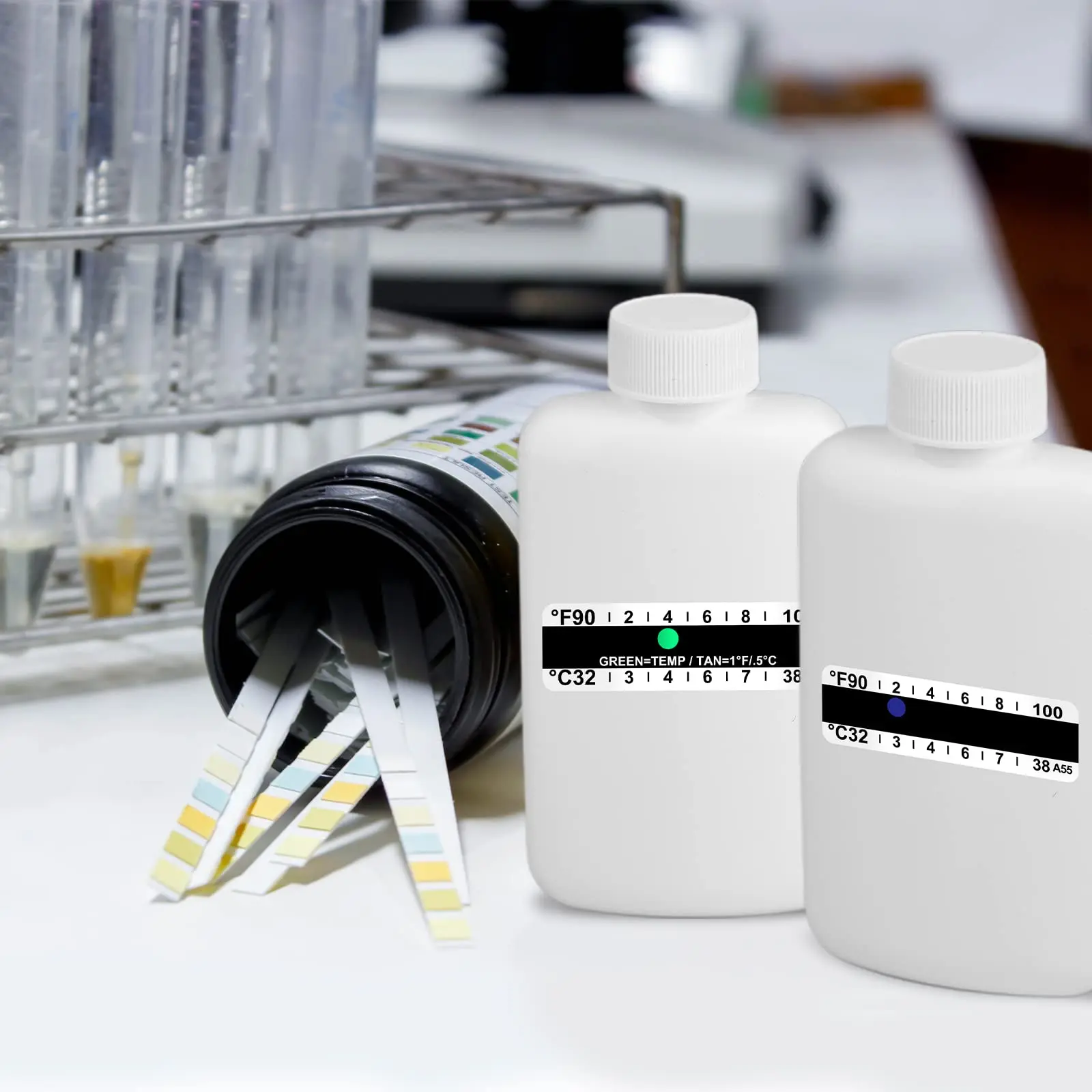 High Quality Custom Urine Testing Adhesive Lcd Strip Thermometer for Bottle