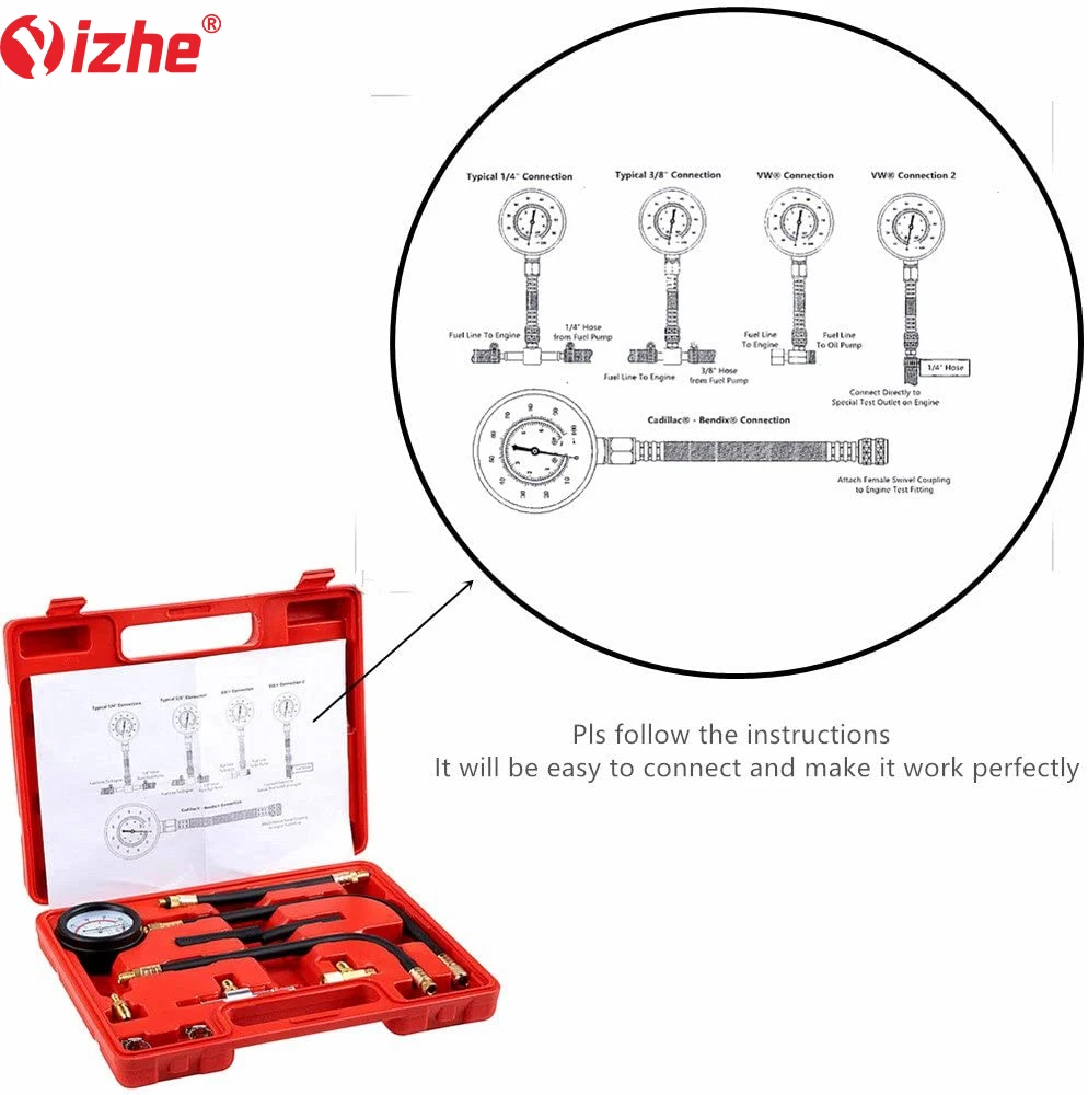 Fanguo-TU-113 manomètre d'injection de carburant Outils de diagnostic