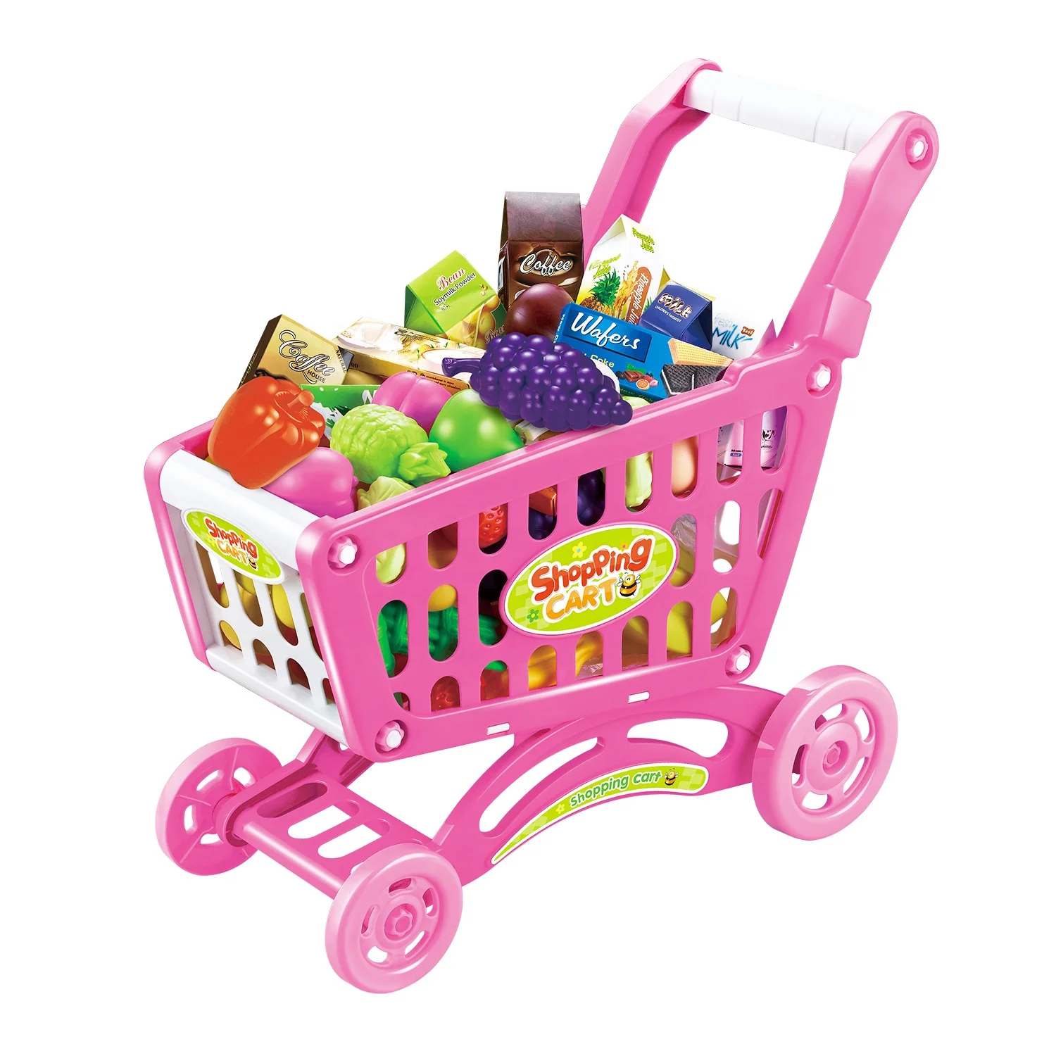 kids play shopping cart