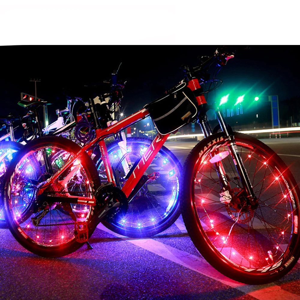 Lumières LED Pour Rayons De Vélo – Lot De 2, 7 Couleurs, 18 Modes, étanche IP65, Induction De Mouvement, Sécurité Et Déco