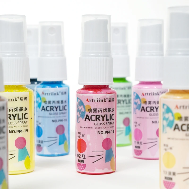 Wooden Ceramic Glass Material Art Graffiti Coloring Non-toxic 18 Colors 20ml Acrylic Ink Paint