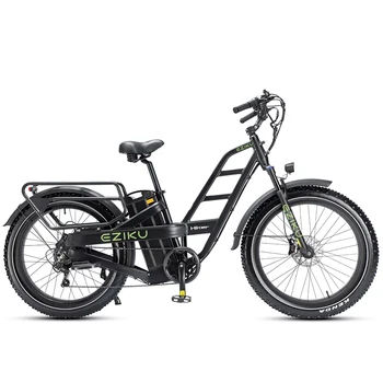 US Warehouse Hot Sale Electric Fat Tire Bicycle Bike Ebike  750W Motor and 48V Lithium Removable Battery With LCD Display