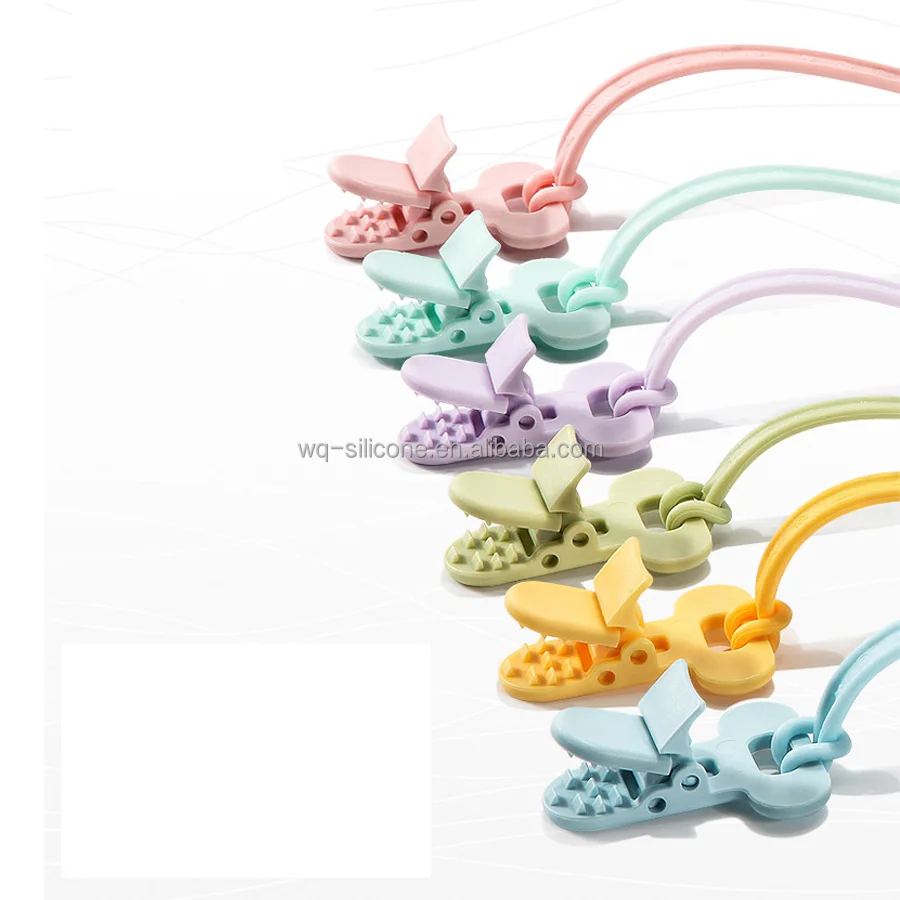 Design Hot Selling Baby Pacifier Chain Pacifier Clip Chains Custom Logo Color New Wholesale Personalized Colorful Silicone manufacture