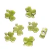 Perles trèfle en céramique - vert