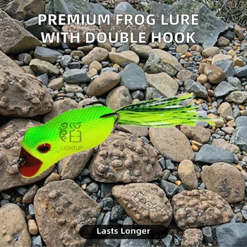 High Quality Bass Snakehead Frog Fishing Lure Artificial Soft Bait Hollow Body River & Lake with Double Hook – Soft Lure – view 3
