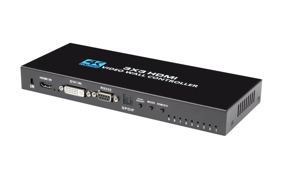 3x3 9 Screen 4K HDMI DVI TV Video Wall Controller - OEM