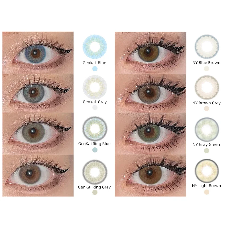 Бесплатная доставка образцы контактных линз цветные контактные линзы afancypro натуральные 3-цветные для глаз по