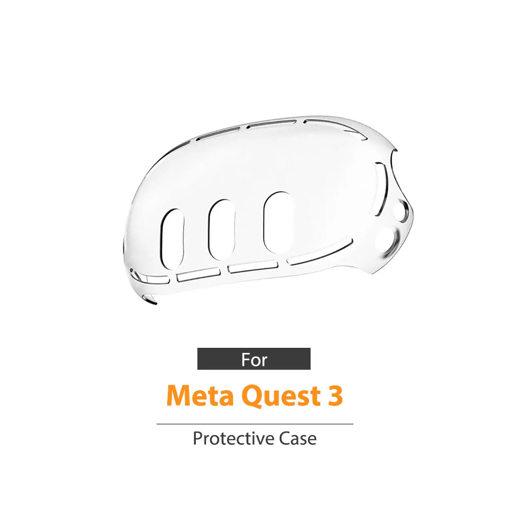 Transparent Clear Tpu Case Back Cover Silicone Soft Drop Proof For Meta Quest 3 Headset Headband