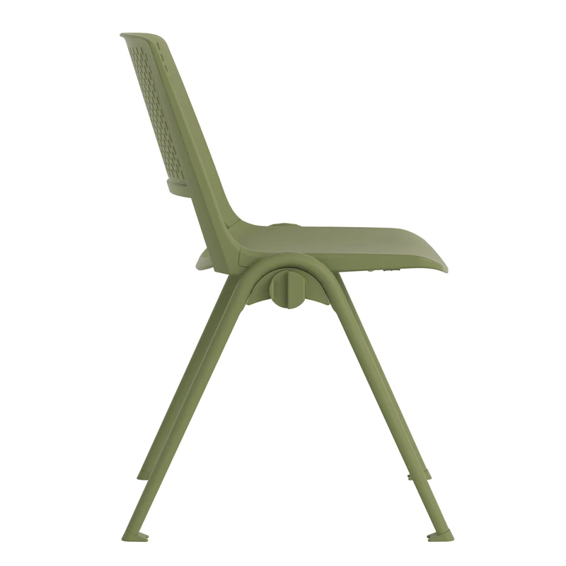 product university college school training room conference chair durable metal plastic stackable student study chair for office meeting-3