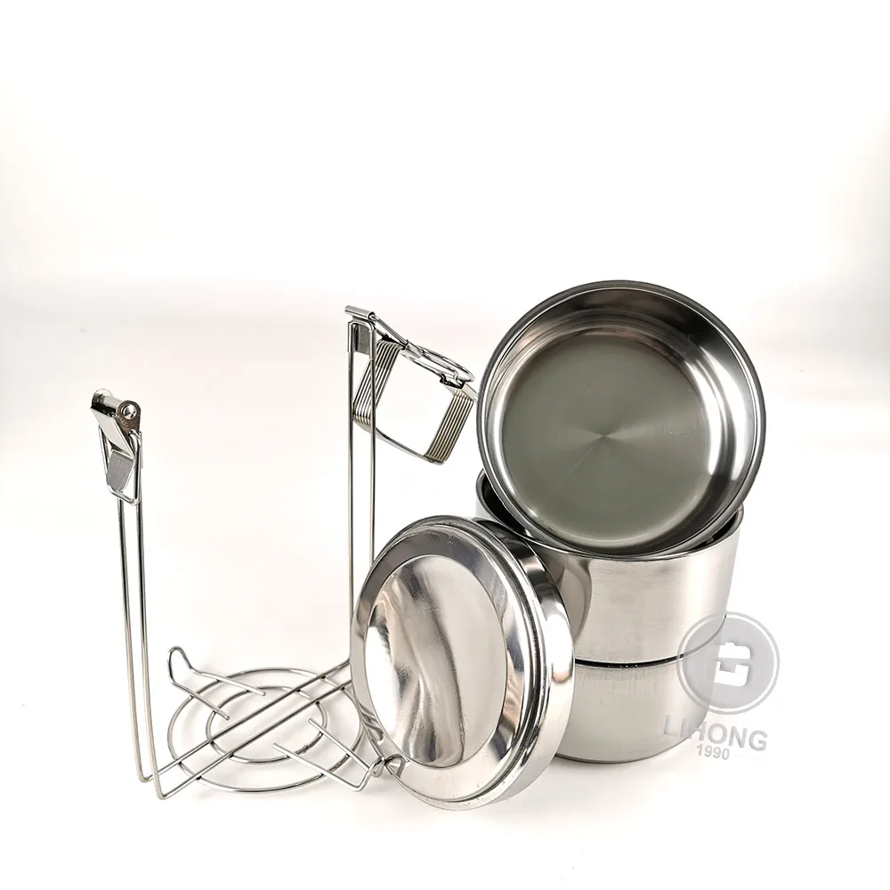 Promotion Gift 3 Layers Take Away Stainless Steel Insulated Hot Food Containers Keep Food Warm Bento Tiffin Box Lunch Box