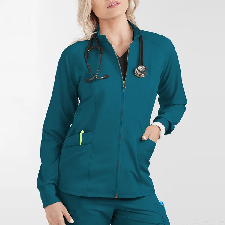 Nursing Scrub Coat Scrubs Uniforms Medical Nursing Woman Scrubs Jacket