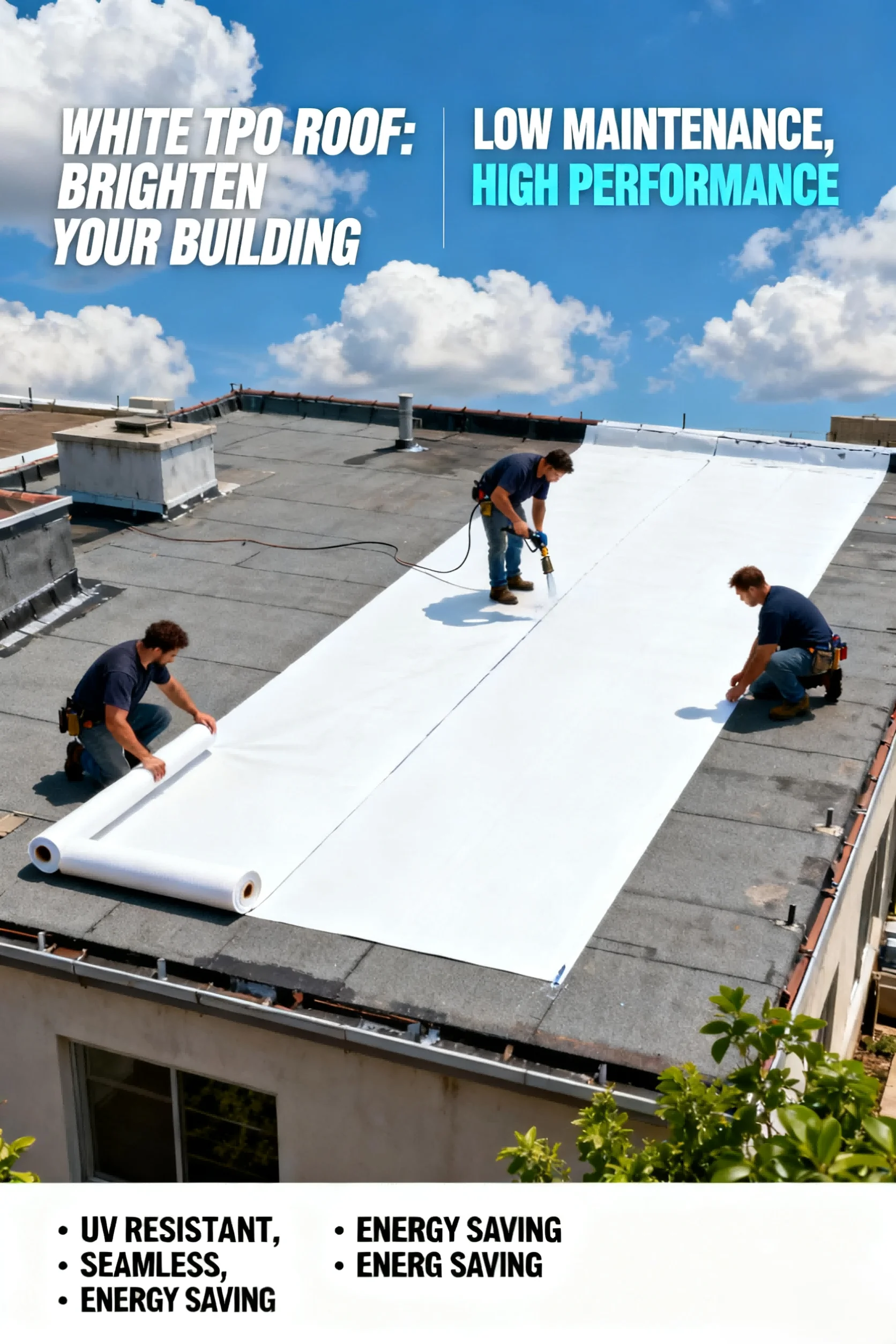 Self Adhesive TPO Self-adhered Roof Waterproofing Tpo Membrane 1.5mm ...