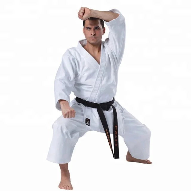 Kanvas White Karate Suit Martial Arts Training Suit Uniform W/ White Belt. 