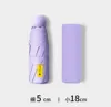 Round five-fold 6-bone - fabric cover - purple